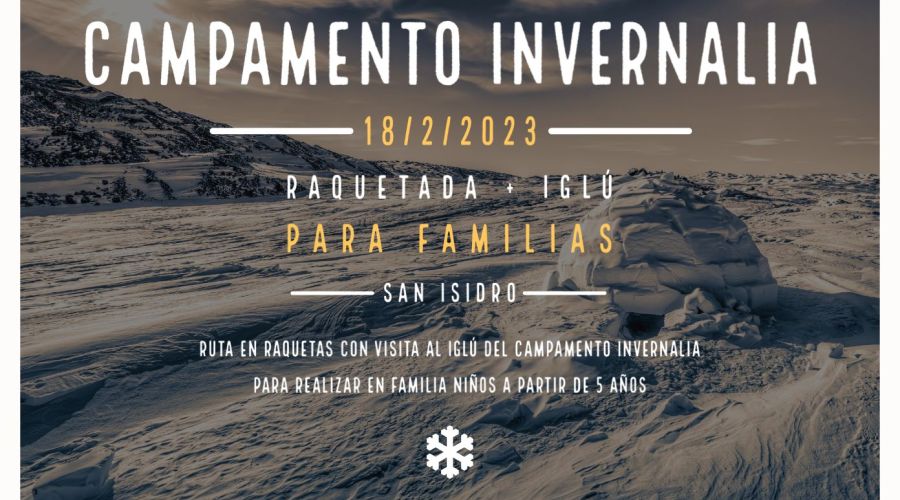 Ruta en raquetas de nieve con visita al iglú del campamento invernalia